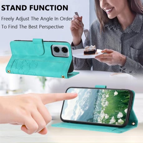 Чохол-книжка Tulips Embossed Leather для Motorola Moto G05 - зелений