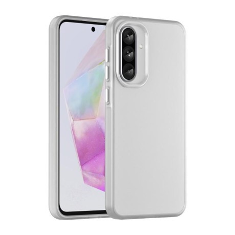Противоударный чехол Frosted Translucent TPU Hybrid PC для Samsung Galaxy A56 5G - белый