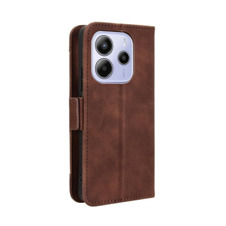 Чехол-книжка Skin Feel Calf на Xiaomi Redmi Note 14 4G 164.84mm EU Version - коричневый