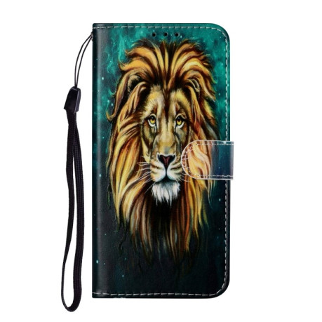 Чехол-книжка Oil Embossed Pattern для Samsung Galaxy S22 5G - Lion