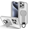 Противоударный чехол Skin-Friendly D-Ring Holder Magnetic с магнитным кольцом для iPhone 15 Pro Max — серый