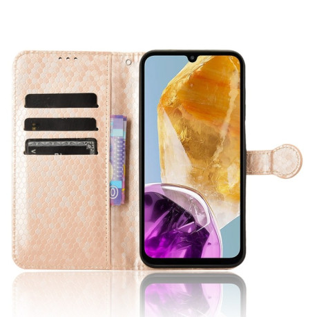 Чехол-книжка Honeycomb Dot для Samsung Galaxy F15 5G / M15 5G - золотой