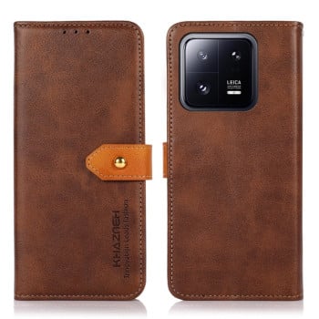 Чохол-книжка KHAZNEH Dual-color Cowhide для Xiaomi 13 Pro - коричневий