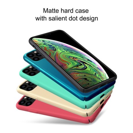 Чохол NILLKIN Frosted Shield Concave-convex Texture PC на iPhone 11 Pro Max -м'ятно-зелений