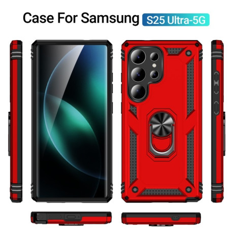 Протиударний чохол PC + TPU Shockproof Protective  для Samsung Galaxy S25 Ultra 5G - червоний