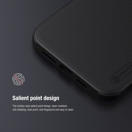 Противоударный чехол NILLKIN Super Frosted для iPhone 13 Pro Max - черный