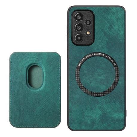 Противоударный чехол Magnetic Wallet Card для Samsung Galaxy A35 5G - зеленый