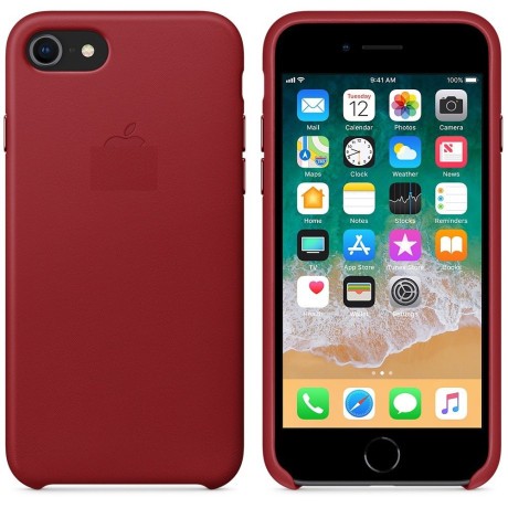 Шкіряний Чохол Leather Case RED для iPhone 8/7