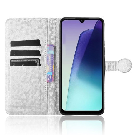 Чохол-книжка Honeycomb Dot для Xiaomi Redmi 14C 4G/Poco C75/Redmi A4 5G - сріблястий