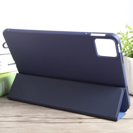 Чохол-книжка Litchi Texture для Xiaomi Pad 7 / Pad 7 Pro - синій