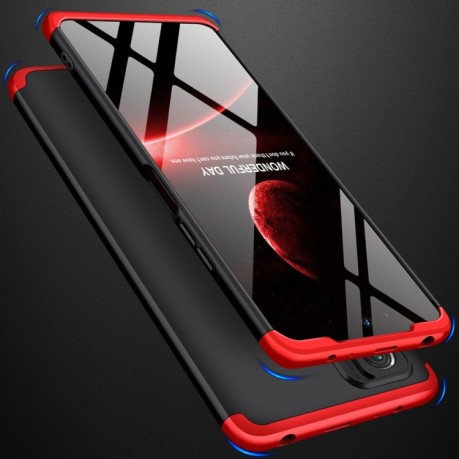 Противоударный чехол GKK Three Stage Splicing на Xiaomi Redmi Note 10 Pro / Note 10 Pro Max - черно-красный