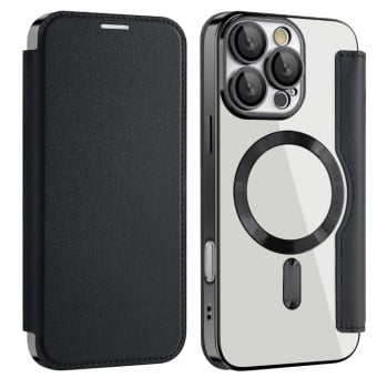 Чехол-книжка Shield MagSafe RFID Anti-theft Leather для iPhone 16 Pro Max - черный