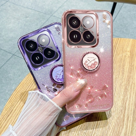 Противоударный чехол Gradient Acrylic для Xiaomi 14T - розовый