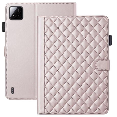Чохол-книжка Rhombus Lattice Leather для Xiaomi Pad 7/7 Pro - рожеве золото