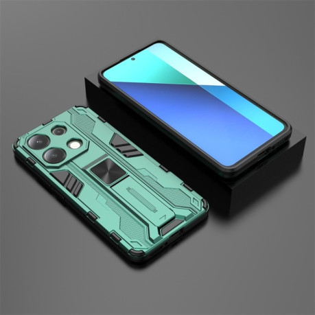Противоударный чехол Supersonic для Redmi Note 13 4G - зеленый