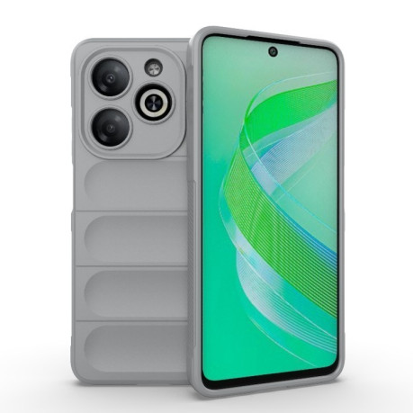 Силиконовый чехол Magic Flannel для Infinix Smart 8 - серый
