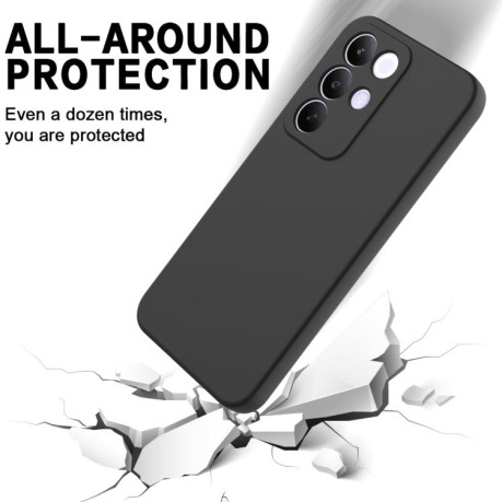 Силиконовый чехол Solid Color Liquid Silicone на Realme C85 Pro 4G — black
