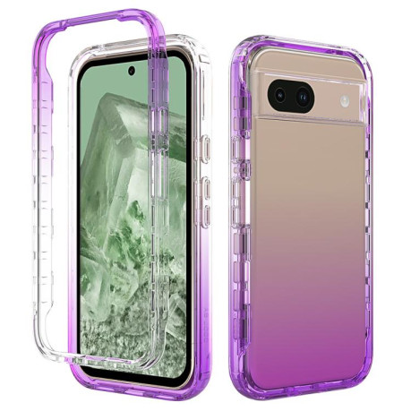 Чехол Shockproof Clear Gradient PC + TPU для Google Pixel 8a - фиолетовый