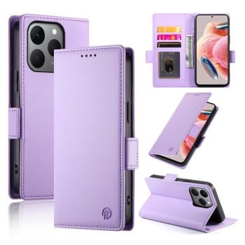 Чехол-книжка Side Buckle Magnetic Frosted Leather на Realme 15T 5G — фиолетовый