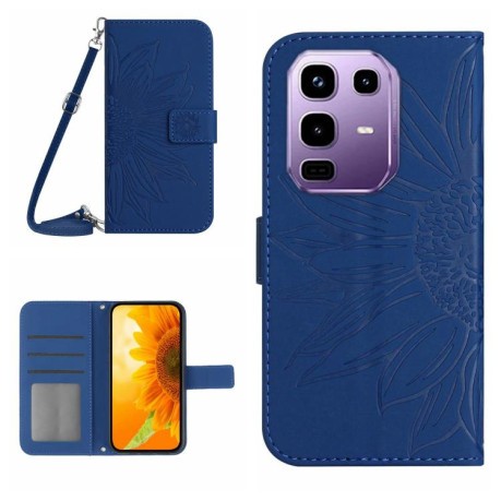 Чехол-книжка Skin Feel Sun Flower для Infinix Note 50 Pro+ 5G - синий