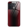 Стеклянный чехол Gradient Color на OnePlus 10 Pro - красный