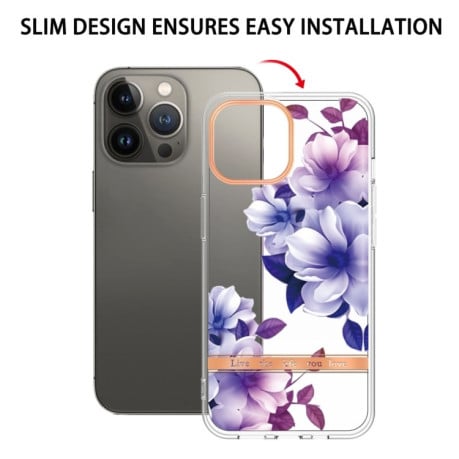 Протиударний чохол Flowers and Plants Series IMD TPU для iPhone 16 Pro Max - Begonia