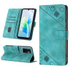 Чехол-книжка Skin-feel Embossed для Vivo S10e 5G / V23e 4G&5G / Y75 4G - зеленый