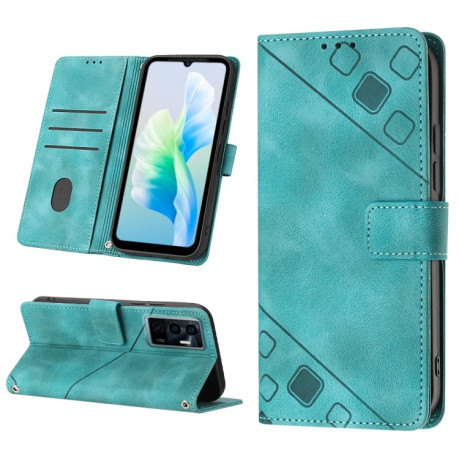 Чохол-книжка Skin-feel Embossed для Vivo S10e 5G / V23e 4G&amp;5G / Y75 4G - зелений