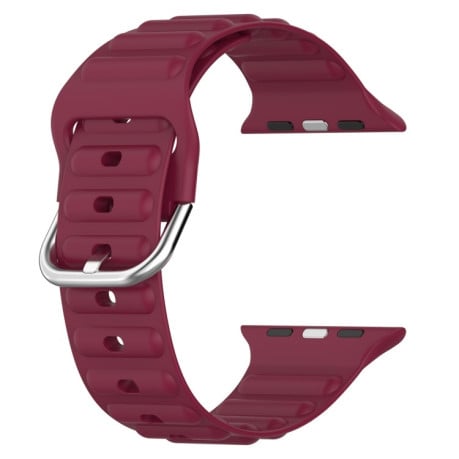 Ремешок Ocean Ripple для Apple Watch Series 8/7 41mm / 40mm - винно-красный