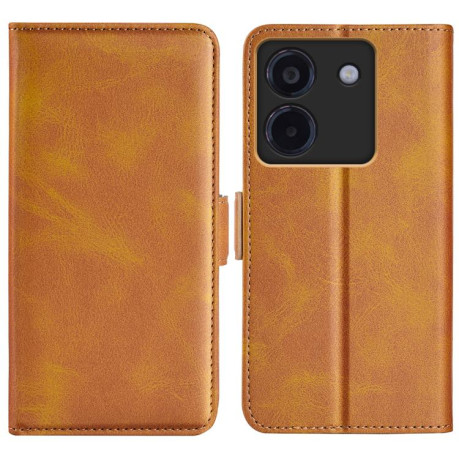 Чохол-книжка Dual-side Magnetic Buckle для Xiaomi Poco M7 Pro 5G - жовтий