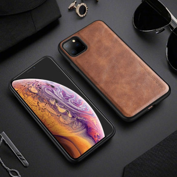 Ультратонкий чехол X-level Earl III Series Leather Texture All-inclusive на iPhone 11 Pro Max -коричневый