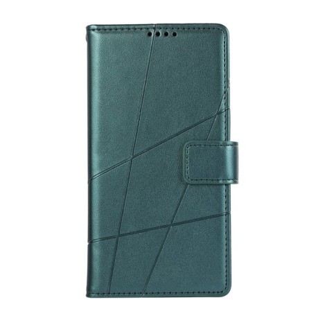 Чохол-книжка протиударна PU Genuine Leather Texture Embossed Line для Samsung Galaxy S24 Ultra - зелений