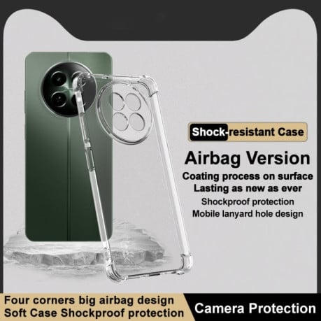 Противоударный чехол IMAK All-inclusive Airbag на Realme 12 5G - прозрачный