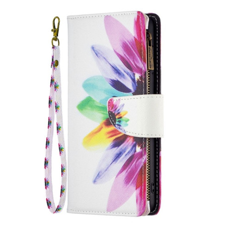 Чохол-гаманець Colored Drawing Pattern Zipper для Realme C30 - Sun Flower