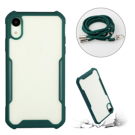 Чехол Acrylic Neck Lanyard для iPhone XS / X - зеленый