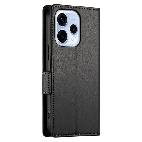 Чохол-книжка Side Buckle Magnetic Frosted Leather на OPPO Reno15 5G / Reno 15c 5G — чорний