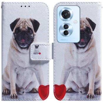 Чохол-книжка Coloured Drawing для OPPO Reno11 F Global - Pug