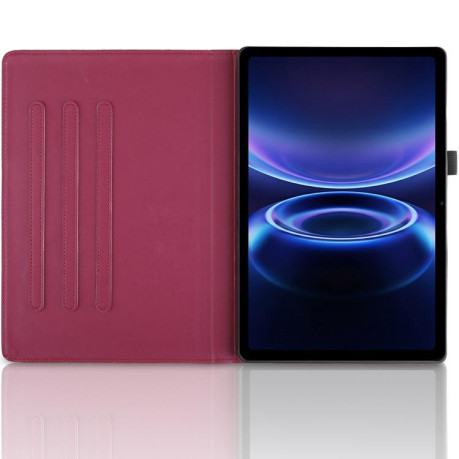 Чехол-книжка Tree Life Embossed Rotation Leather на Xiaomi Redmi Pad 2 SE 9.7 2026 — красный