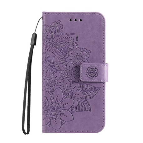 Чохол-книжка 7-petal Flowers Embossing для Xiaomi Redmi A3 - фіолетовий
