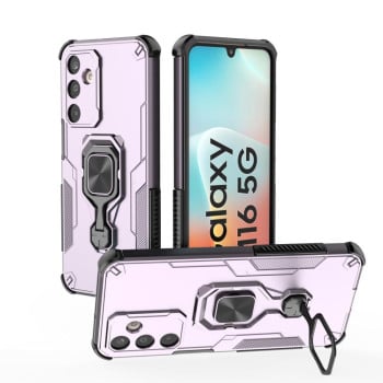 Протиударний чохол Metal Kickstand TPU Hybrid PC на Samsung Galaxy M16 5G — фіолетовий