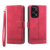 Чехол-книжка Dierfeng Dream Line для Xiaomi Redmi Note 12 Turbo 5G/Poco F5 - красный