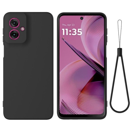 Силіконовий чохол Solid Color Liquid Silicone Motorola Moto G55 - чорний