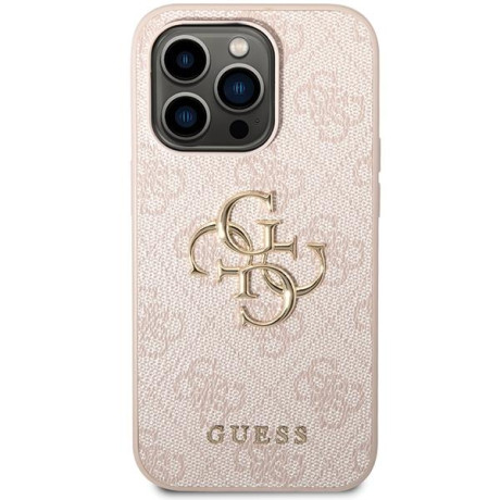 Оригинальный чехол Guess Big Metal для iPhone 15 Pro Max - pink (GUHCP15X4GMGPI)