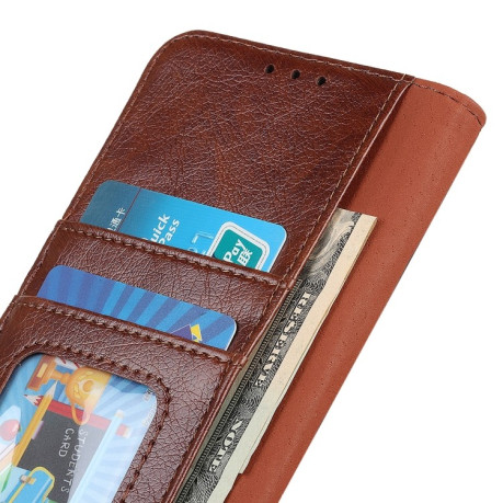Чехол-книжка Nappa Texture на Samsung Galaxy A32 4G - коричневый
