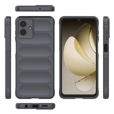 Силиконовый чехол Magic Flannel для Samsung Galaxy A07 4G - темно-серый