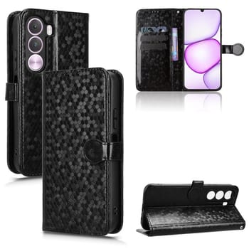 Чехол-книжка Honeycomb Dot на Realme C100i 4G / C100x 4G — чёрный