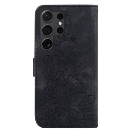 Чохол-книжка Lily Embossed Leather  для Samsung Galaxy S25 Ultra 5G - чорний