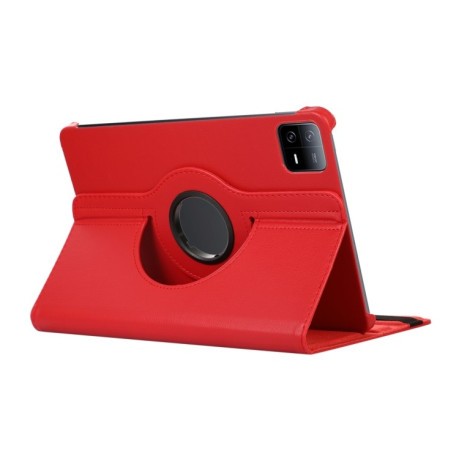Чехол-книжка 360 Degree Rotation Litchi для Xiaomi Pad 7 Pro / Pad 7 - красный