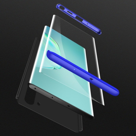 Протиударний чохол GKK Three Stage Splicing Full Coverage на Samsng Galaxy Note10-чорно-синій