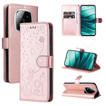 Чохол-книжка Cat and Dog для Xiaomi Redmi Note 14 Pro / 14 Pro+ 5G - рожеве золото